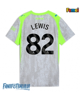 Manchester City Rico Lewis #82 Tricou Fotbal Replică 2025-26 Femei Treilea